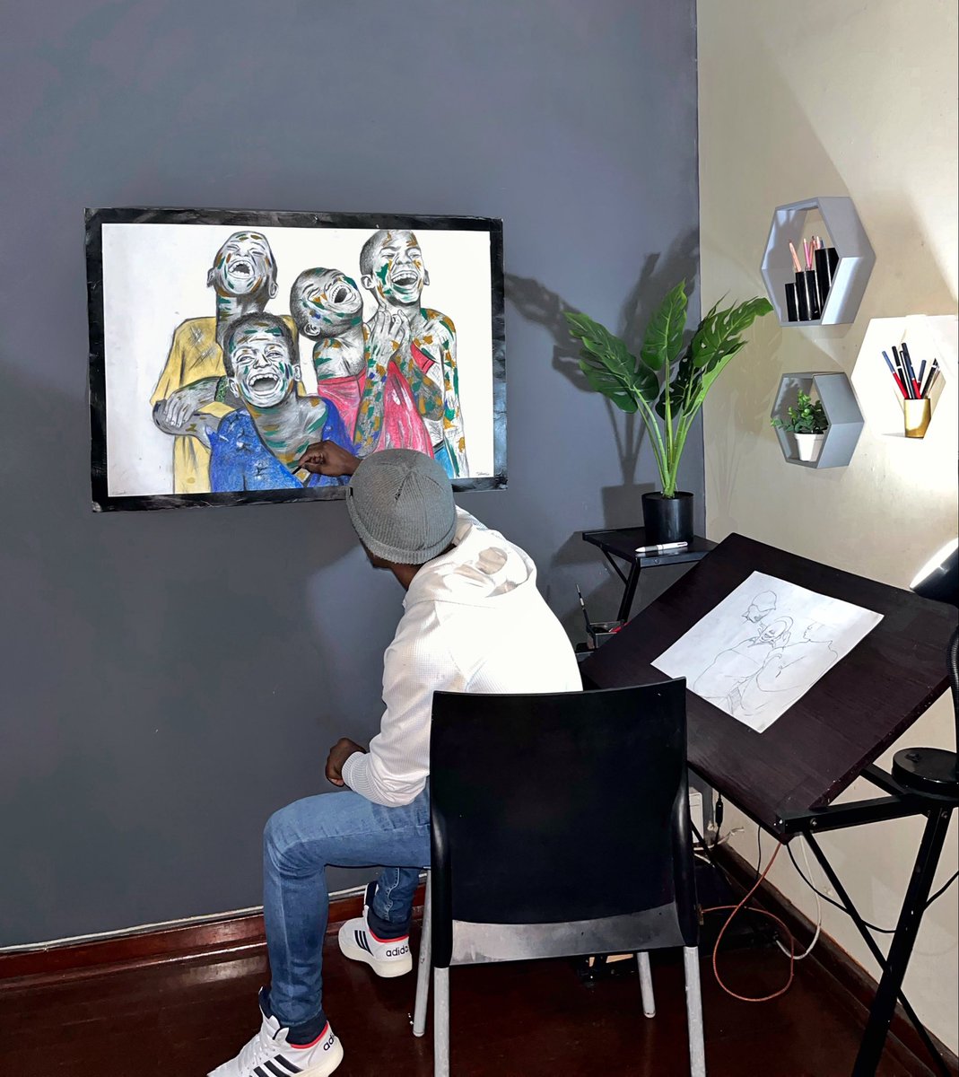ThusoPharela's tweet photo. “UNFILTERED HAPPINESS”Live, Love, Laugh 

#Art, #Artist, #ArtOfTheDay #ArtGallery #AdHocCommittee https://t.co/o0wLfmJ4C2