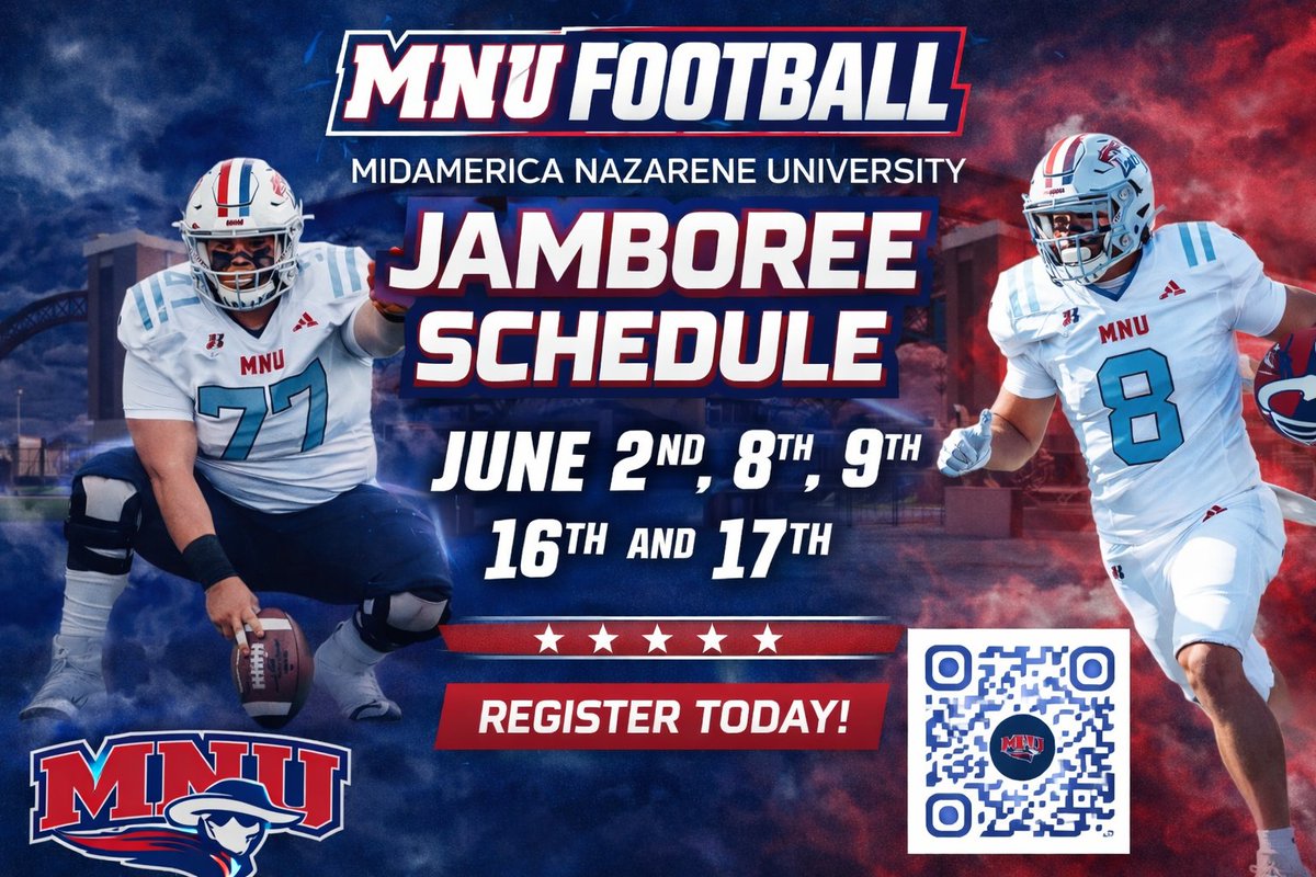 Coaches, With our brand new stadium we want to open our doors and create great opportunities for some great competition! We will be hosting a summer 7 on 7 tournament, and a handful of Jamboree dates! 

Feel Free to reach out if you have any questions!
mnufootballcamps.com