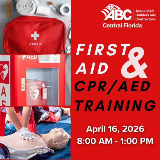 CentralFLABC's tweet photo. Save a life, be prepared! Join us on April 16th, from 8:00 AM to 1:00 PM for our essential First Aid &amp; CPR/AED Training. Gain the skills you need to make a difference in emergencies. Sign up today! 

https://t.co/AnxELonxbW

#ABCmeritshopproud #BuildingCentralFlorida https://t.co/eeZa5IxxBM