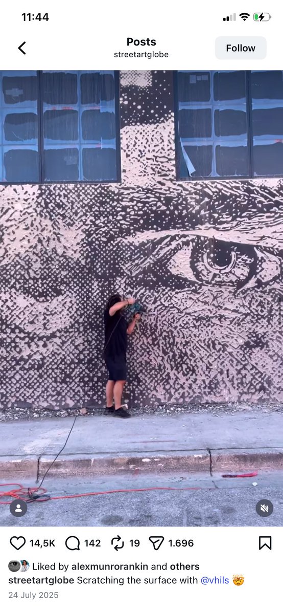 Carving stories out of concrete.

Vhils doesn’t add paint — he reveals what’s already there.

Street art at its rawest form. 🎨