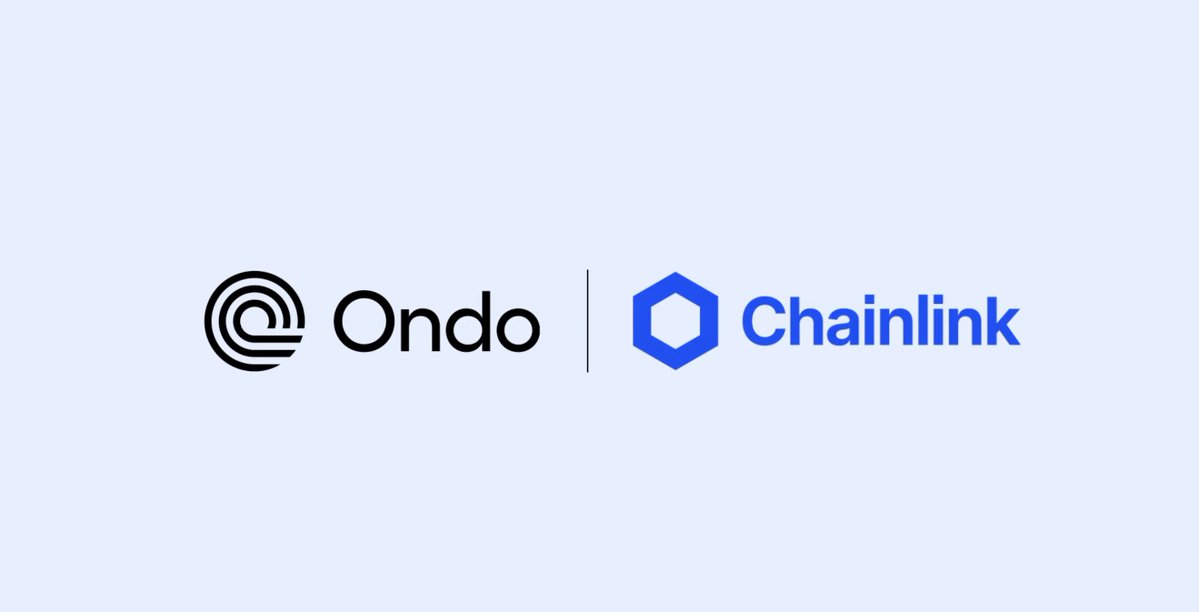 LINKWIRE > <a href="/OndoFinance/">Ondo Finance</a> adopts <a href="/chainlink/">Chainlink</a> as its official data oracle to accelerate adoption of tokenized stocks &amp; ETFs