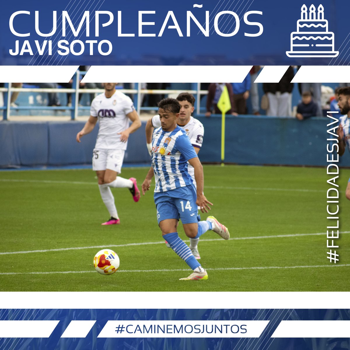 ¡Y hoy estamos de celebración! Nuestro aguileño <a href="/10Javisoto/">Javisoto_10</a> cumple 23 años 🥳🎂

¡Muchas felicidades! 🎉🎉

#𝗖𝗮𝗺𝗶𝗻𝗲𝗺𝗼𝘀𝗝𝘂𝗻𝘁𝗼𝘀 🤝🏻 💙🤍