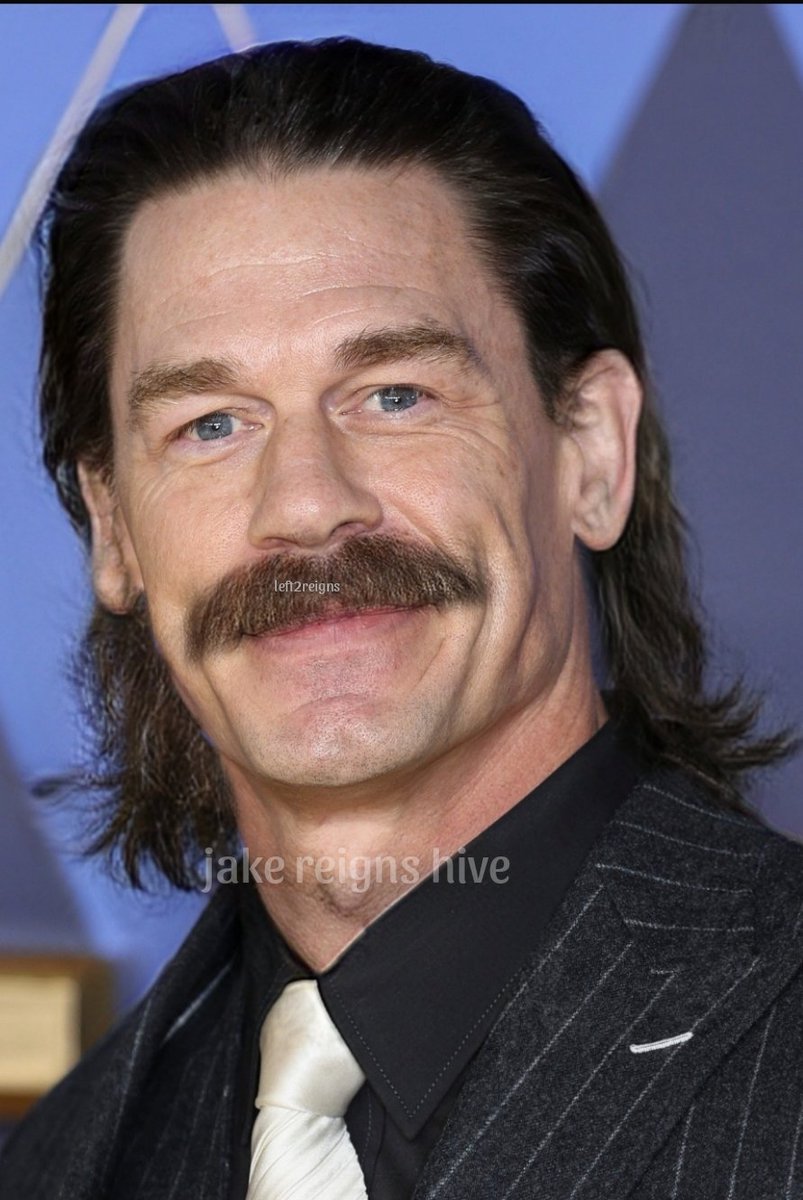 John Cena with a moustache and long hair 🥵