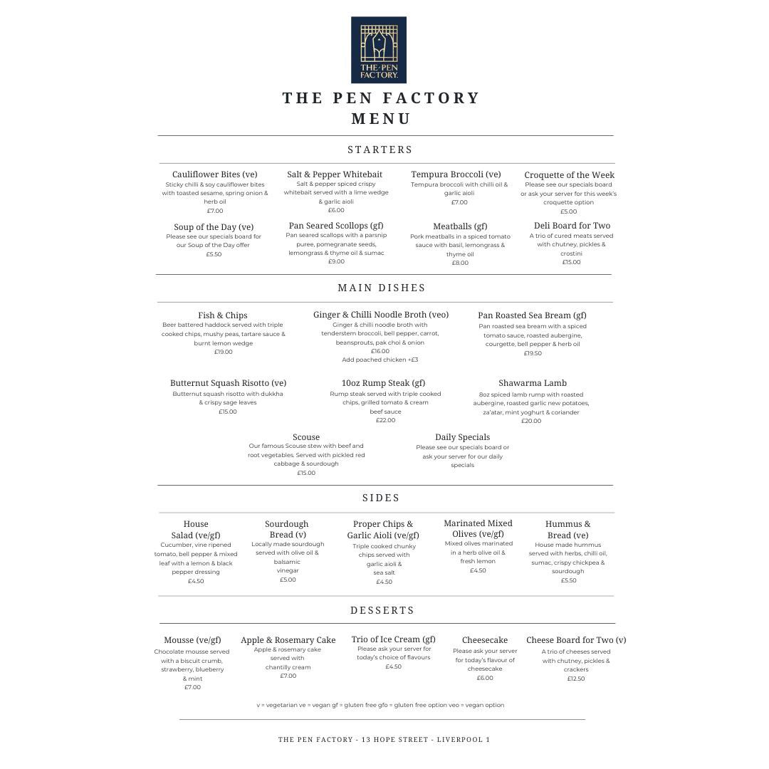 ThePenFactory_'s tweet image. Thought we’d show you some of the dishes from our new menu. 

Hungry? 

Bookings@pen-factory.co.uk 

#liverpoolfood 
#liverpoolrestaurants