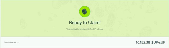 tokenhusk's tweet photo. 🔥 🔥  $UP airdrop claim just went live!!!!

Link: https://t.co/Rsyn2cJ8iR

Details:
• Total Supply: 1B #UP  
• ~50% reserved for #SuperForm ( @superformxyz ) community + ecosystem incentives  
• Early #airdrop waves expected to be small % unlocks per epoch https://t.co/6t0v2krg6H