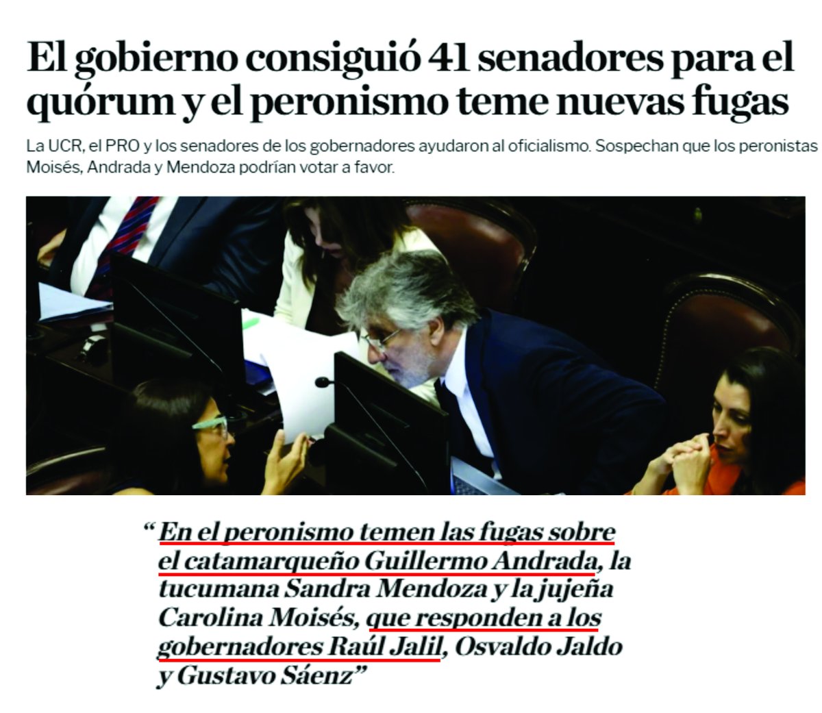 EricDavidGerman's tweet image. Según @LPOArg, los votos aún “inciertos” de senadores peronistas de Catamarca, Tucumán y Salta podrían resultar determinantes para la eventual aprobación de la reforma laboral en la Cámara Alta.