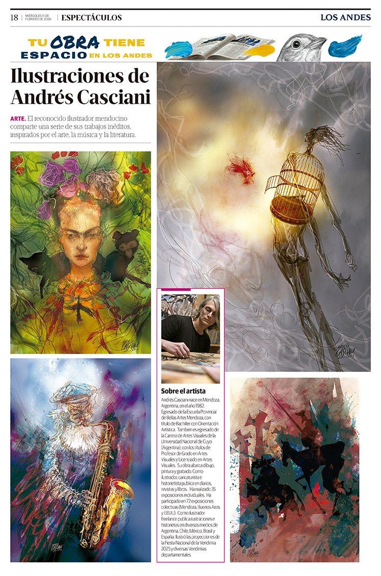 ¡Hoy!
Ilustraciones de Andrés Casciani en Diario Los Andes (11-2-26)
En kioskos de toda la provincia
andrescasciani.com