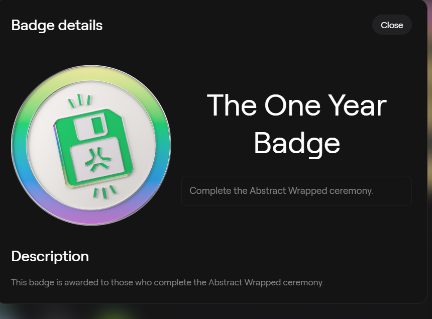 CryptoXaaa's tweet photo. 🎖️ ABSTRACT — The One Year Badge is LIVE ✨

If you’ve been active on Abstract, this one matters a lot.

To unlock it:
👉 Complete the Abstract Wrapped ceremony inside the portal

Simple step.
Big on-chain signal 📊

On Abstract, badges have been lining up with:
• 🧠 Early participation  
• 🪪 Onchain identity & reputation  
• 🚀 Ecosystem engagement  
• 🎯 Possible future reward weighting  

Consumer chains reward behavior.
Badges = proof you showed up early ⏰

If you’ve been stacking Flash + milestone badges quietly…
you’re building wallet history most people will wish they had later 👀

Check your portal now 🔍
This is the type of alpha that compounds.