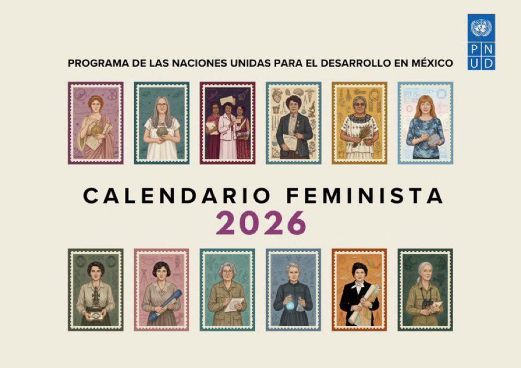SilviaMorimoto's tweet photo. Día Internacional de la Mujer y la Niña en la Ciencia 🔬✨, te invitamos a conocer nuestro #CalendarioFeminista2026 de @PNUD_Mexico que celebra a mujeres pioneras en STEM y visa impulsar la igualdad de género en equipos técnicos. 

¡Descárgalo aquí! 🔗 https://t.co/TKMnguLT1z https://t.co/0ngReKvE6a