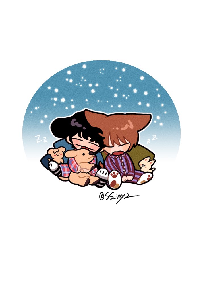 SS_inyz's tweet image. ぐぅぐぅ🐶🦊