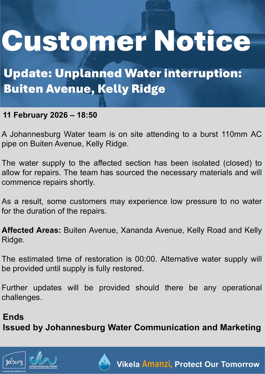 Johannesburg Water tweet media