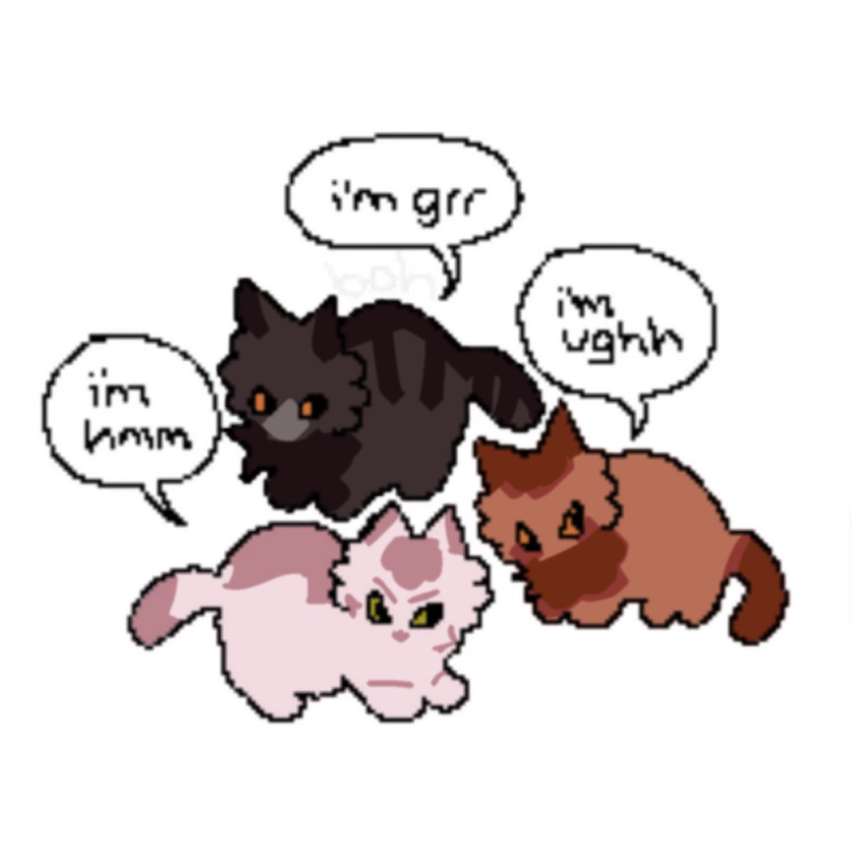 InventiveFigure's tweet image. OCs (Amberkit, Marrowkit and Coniferkit)