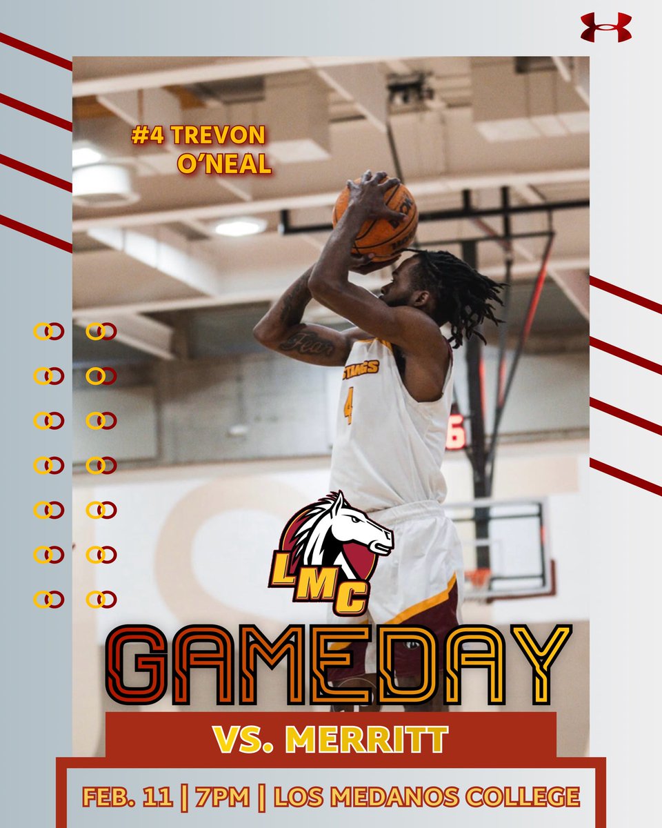 The Mustangs are back in action at home‼️🏀🐎💨
🆚: Merritt
⏰: 7PM
📍: Los Medanos College