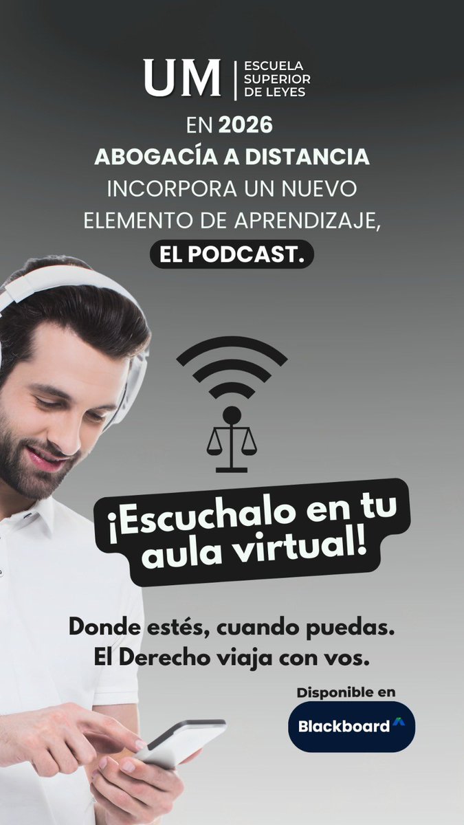 Incorporamos para este 2026 un nuevo elemento de aprendizaje en la carrera de abogacía distancia de la <a href="/uni_moron/">Universidad de Morón</a> 
#Podcast