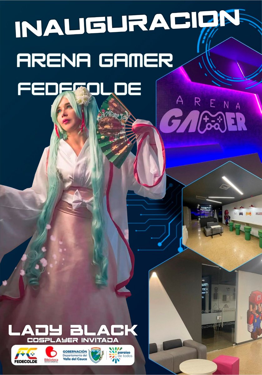Hola hola 

En la Biblioteca departamental de cali se realizará la inauguración de la Arena Gamer a cargo de <a href="/fedecolde/">Federico Coldebella</a>
Con muchos espacios pensados para los ESports.
Pendientes estaré publicando, transmitiendo y apoyando este gran espacio para los gamers ❤️
