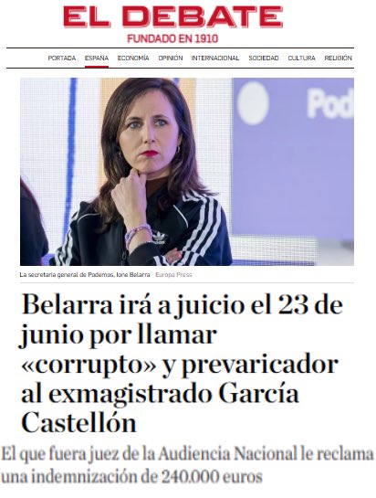 Hola, Juana <a href="/ionebelarra/">Ione Belarra</a> !

Vaya semanita llevas, chatina. Ya podéis vender muchas cervezas en Garibaldi porque este palo puede ser bien gordo 😂.