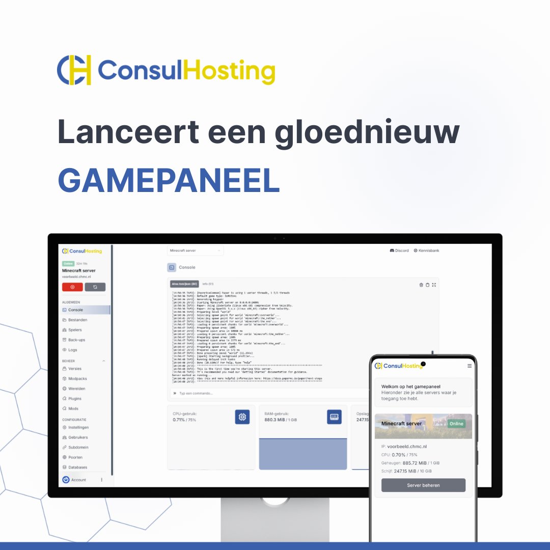 ConsulHosting's tweet photo. ConsulHosting heeft een volledig vernieuwd gamepaneel uitgerold met diverse verbeteringen en nieuwe functionaliteiten.

Check it out 👉 https://t.co/WrivRYpxcg https://t.co/UyLN91LKfR