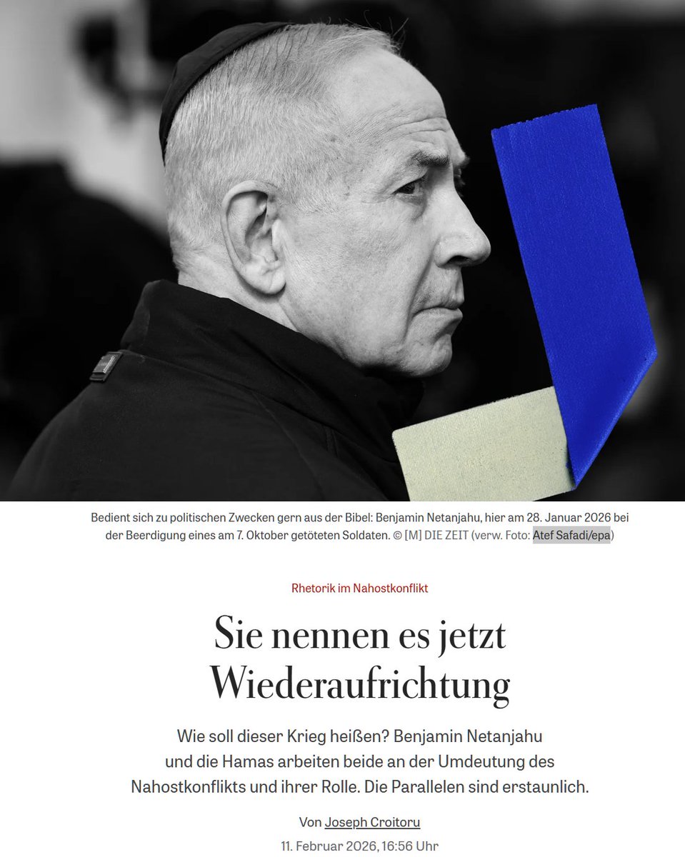 JoCroitoru's tweet photo. Mein Artikel für das Politische Feuilleton @zeitonline 

#Netanjahu #Hamas #Israel #Palästina #Gazakrieg #Gaza #Gazawar https://t.co/QcpNv5OavG