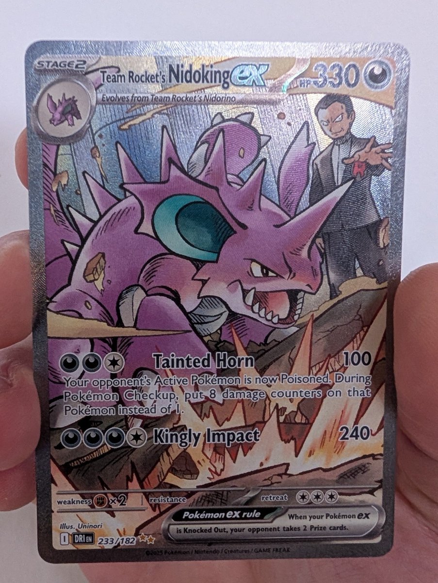 Nidoking ex SIR - $75 Shipped Firm

Zero whitening, good centering, just small back surface damage I missed.

More pics 👇