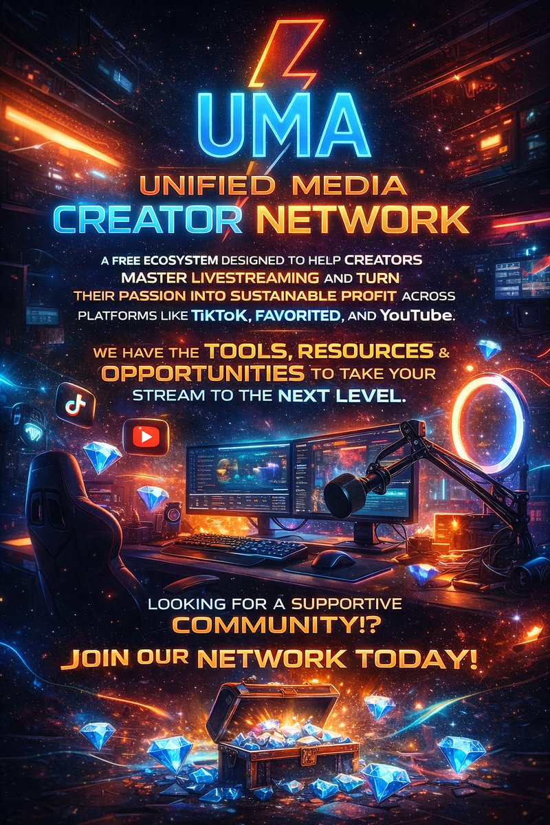 jrthetruthtv's tweet image. Hello #Influencers,
At Unified Media, we believe creators shouldn’t just go live they should build #brands, generate #income, and grow with #purpose.

That’s why we created the Unified Media Creator Network — a free ecosystem designed to help #creators master #livestreaming