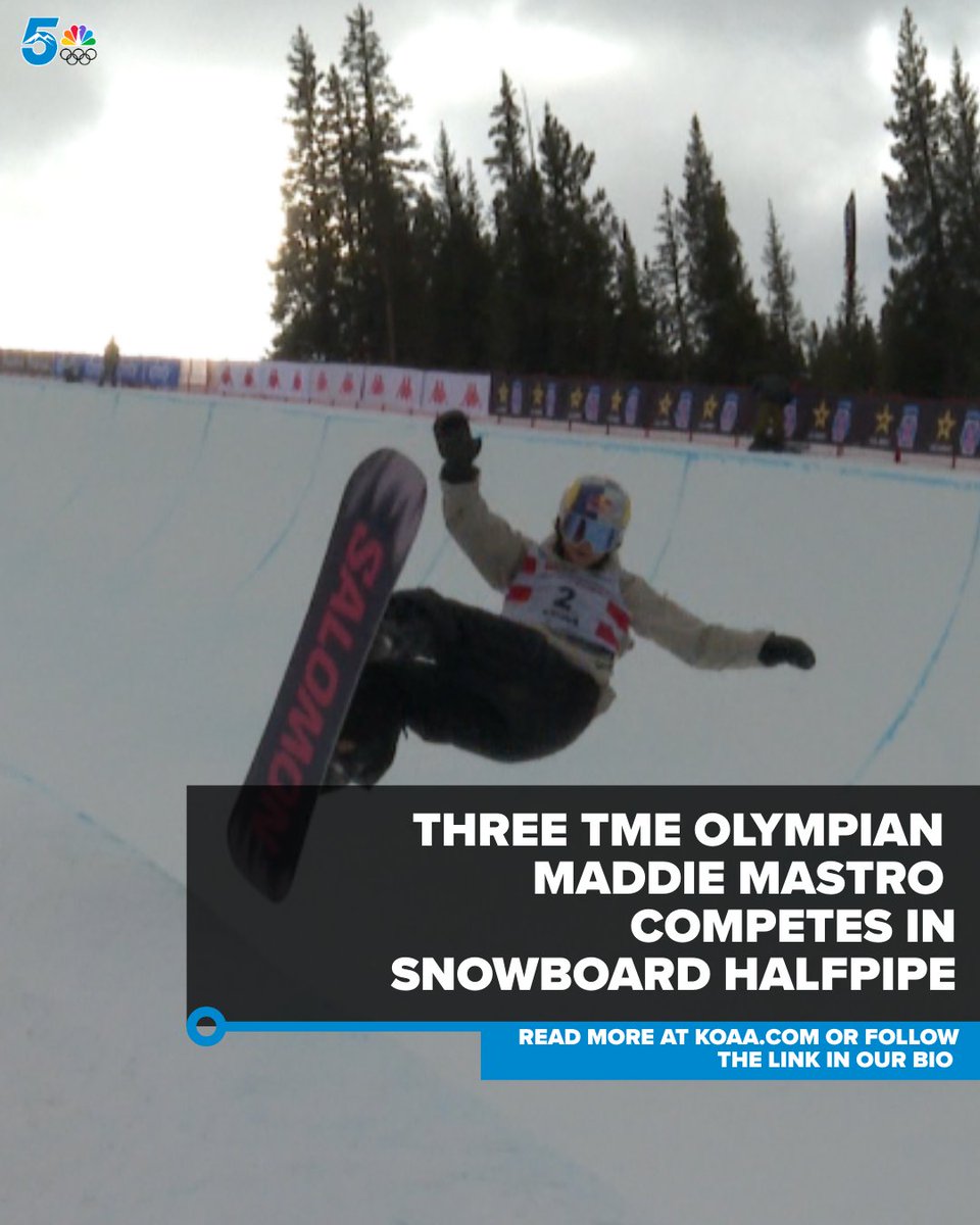 KOAA's tweet photo. Maddie Mastro has managed to find lots of success in snowboarding. The 25-year-old has 18 World Cup podiums and four X Games medals.
More at: https://t.co/gXle0HqTEv
#snowboardhalfpipe #winterolympics https://t.co/ZQge97PpiA