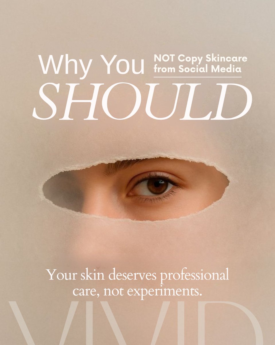 vividomaha's tweet image. * Everyone’s skin is different
* Overuse of actives damages skin
* Trends ignore skin history
* Results online aren’t always real

Your skin deserves professional care, not experiments.
.
vividcentre.com 
.
.
#skincaremistakes #socialmediaskincare #skinawareness