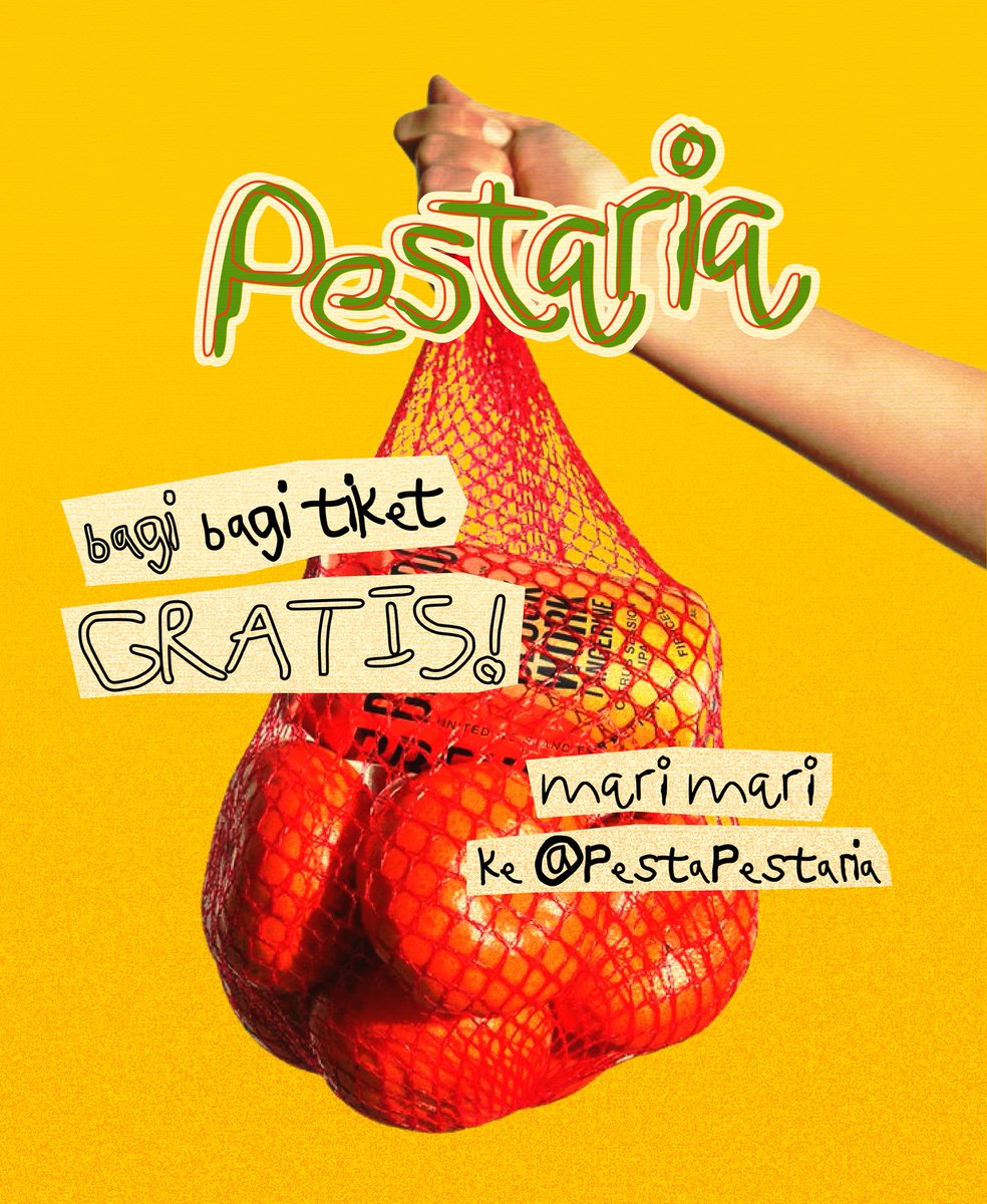 Semakin hari makin deket sama gerbang Pestaria yang bentar lagi kebuka… sudah kebayang belum serunya nanti? Tapi sebe
lum dimulai, dimari lagi bagi tiket 𝗚𝗥𝗔𝗧𝗜𝗦 nihh!! Siapa yang mauuu? Cusss langsung ikutan, siapa tau kamu yang paling hoki!