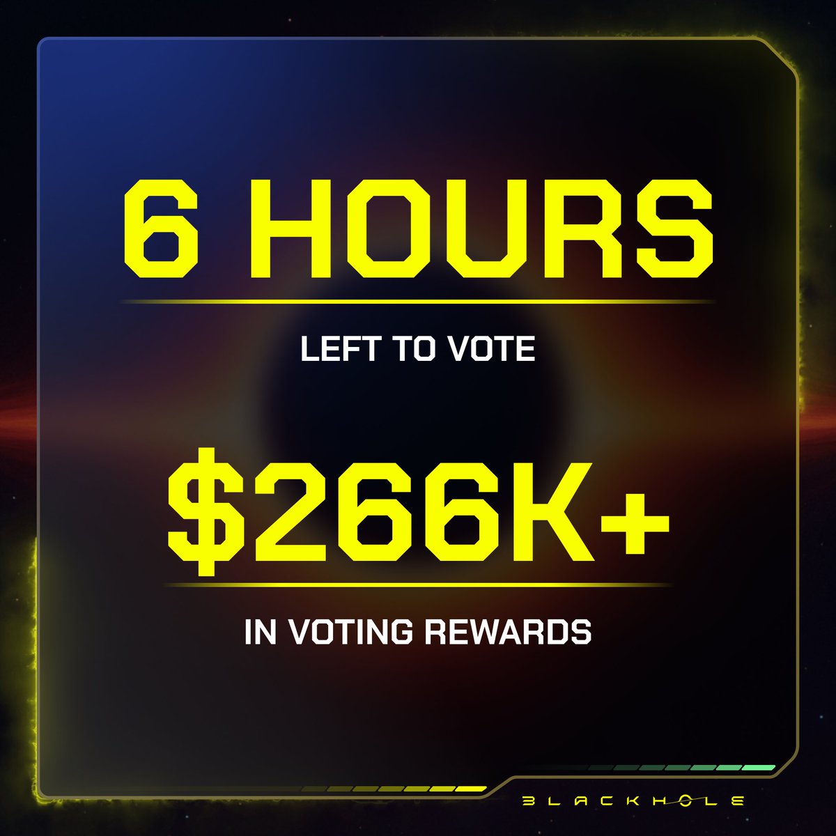 Over $266,000 in rewards is up for grabs this week for veBLACK holders 

Don’t forget to vote before the timer ends