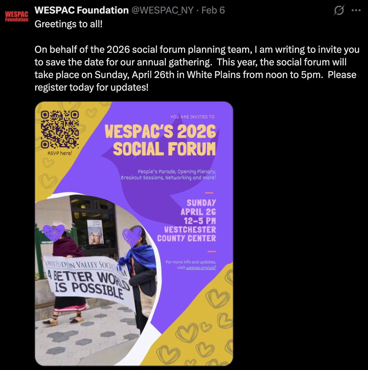 Stop WESPAC tweet media