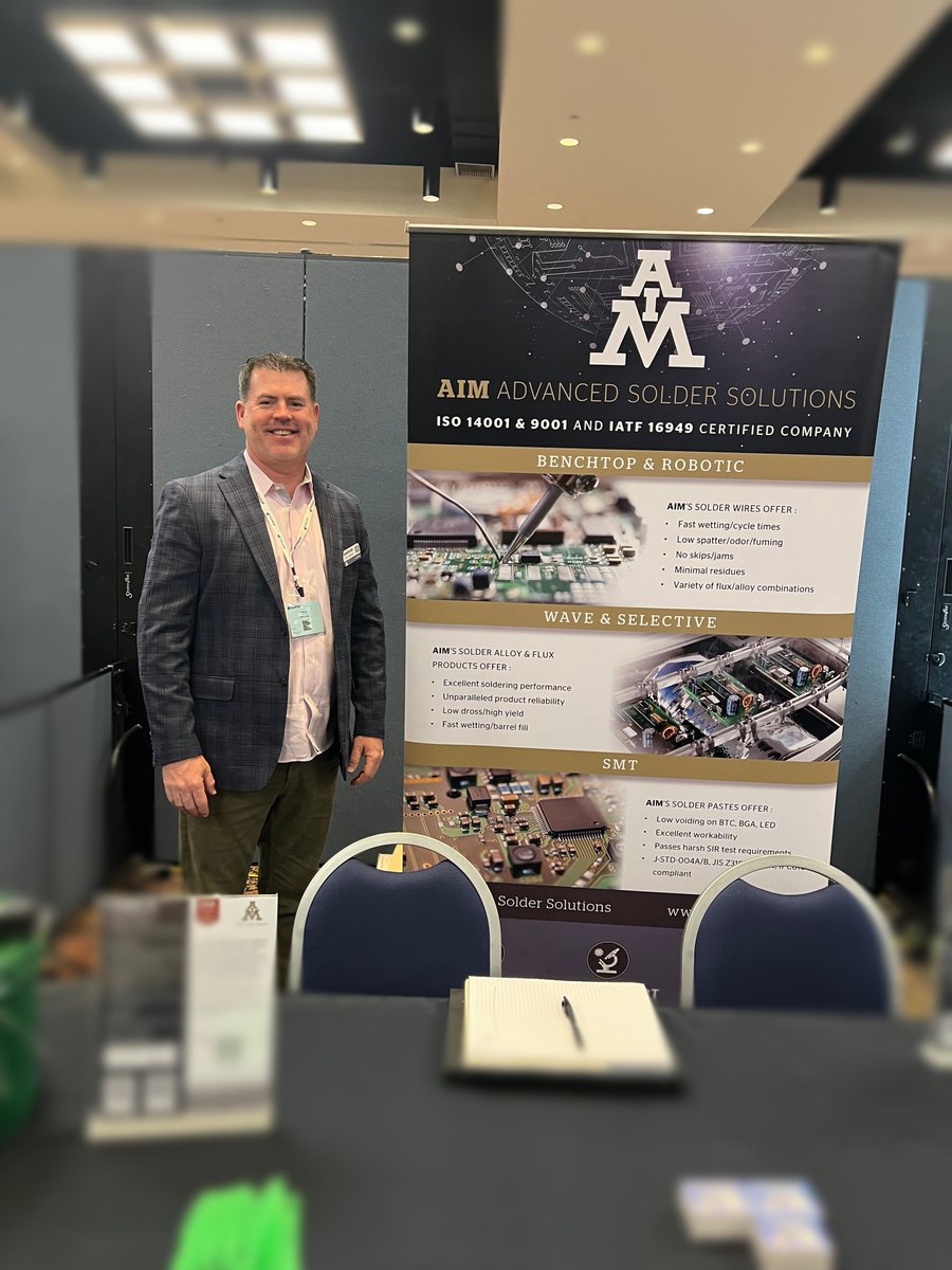 AIM_Solder's tweet photo. 2026 is officially underway! 🚀 We just wrapped up the #SMTA Houston Expo at the Stafford Centre—our first show of the circuit. The energy from the Texas electronics manufacturing community was the perfect way to kick off the year! 🤠💻 #AIMSolder #SMT #HoustonTech https://t.co/EdSwq14EOO