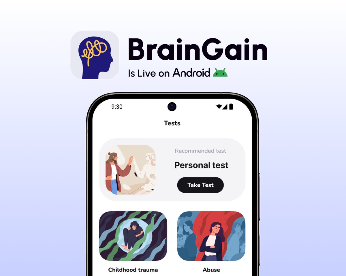 BrainGain 📲 has officially launched on Google Play!

Ready to level up your mind? BrainGain works like an all-in-one brain gym, using science-inspired games to help users strengthen memory, logic, focus, and problem-solving skills. 

braingain.onelink.me/PP4c/y298qgv2

// #AIBY