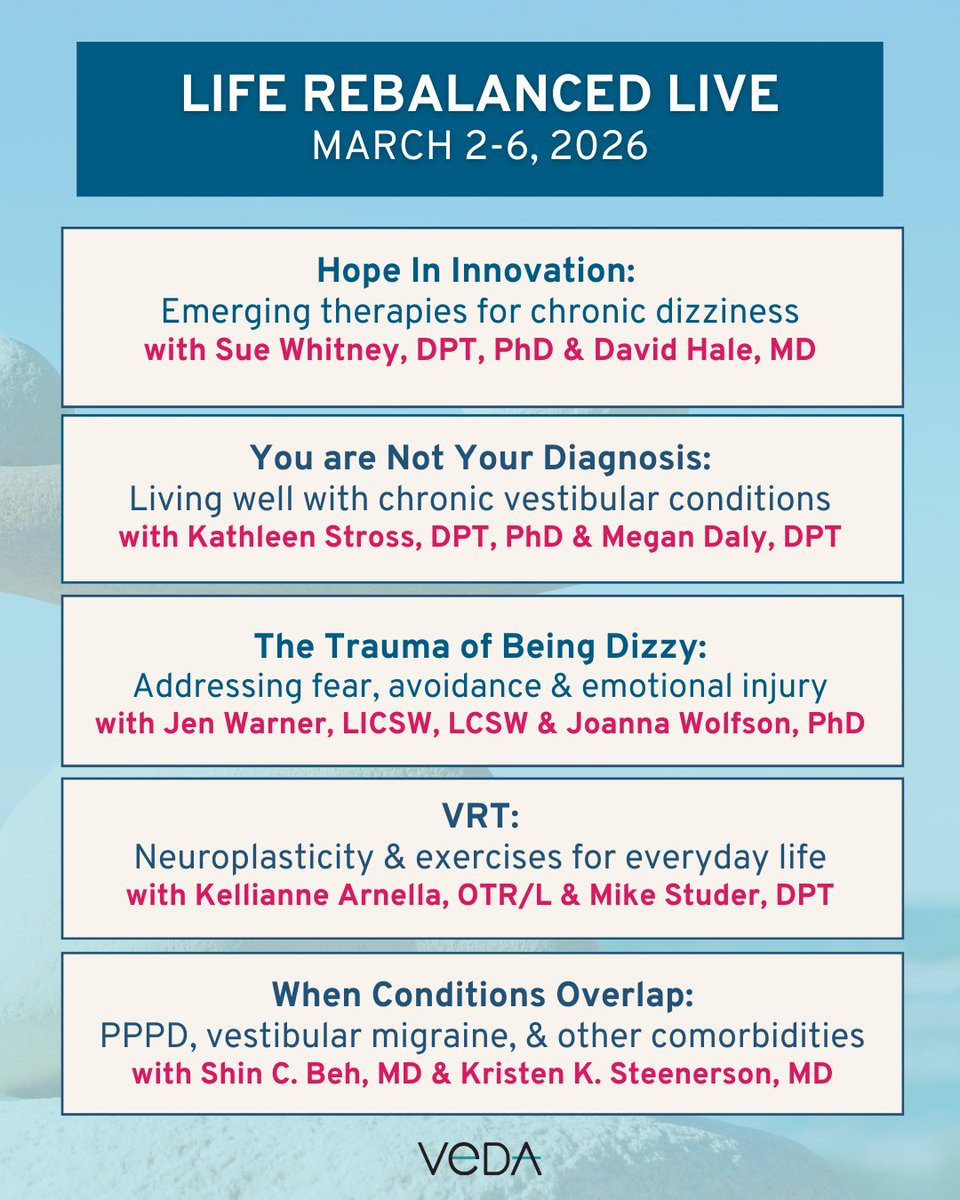 vestibularveda's tweet photo. We’re excited to host our fifth annual Virtual Vestibular Conference. 💙💻
📅 Save the Date: March 2–6, 2026
Sign up here: https://t.co/vCuJzT5F7R
#LRL #VestibularConference #VestibularDisorders #Vertigo #Dizziness #BalanceDisorder #PatientEducation #InvisibleIllness https://t.co/c7r6VA8e8S