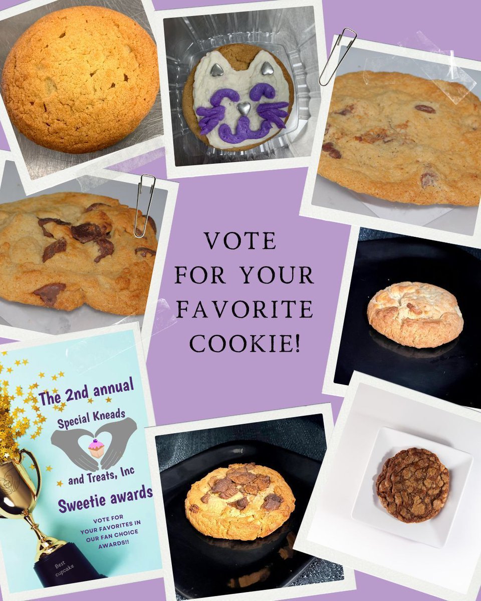 Vote for your favorite cookie in the 2nd annual Special Kneads and Treats - 'The Sweetie Awards.' Voting ends 2/25.

Link to vote in Linktree.

forms.gle/5JHGnFdwAmULGn…