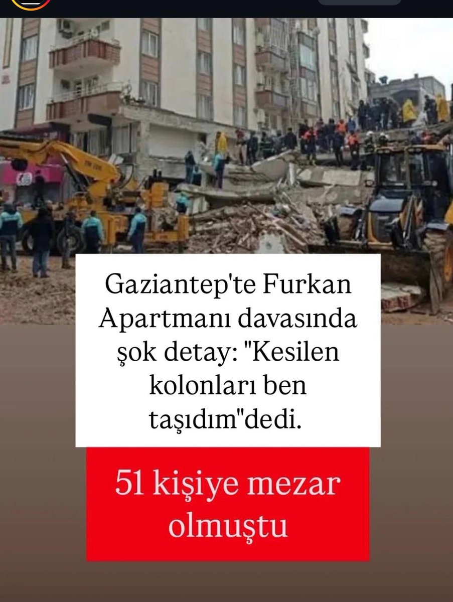 Nizip'te yıkılan tek bina olan Furkan Apartmanı davasında cuma günü karar verilecek! 

Furkan Apartmanı’nda yaşanan yıkım; kaçak katlar, ruhsata aykırı daireler, projeye aykırı taşıyıcı sistem ve kolon kesme gibi ağır suçların sonucu meydana geldi. 

Bu dosyada yaşananlar bir