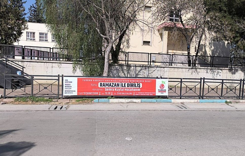 Adana Yüreğir'de Konferans Heyecanı! 

13 Şubat Cuma günü, Adana Yüreğir'de kadınlara yönelik düzenlenecek olan ve Semra Kuytul Hocahanım'ın konuşmacı olduğu Ramazan konulu konferansın duyuru çalışmaları devam ediyor. 

AlparslanHoca AntalyayaGeliyor 
#FurkanKonferansları