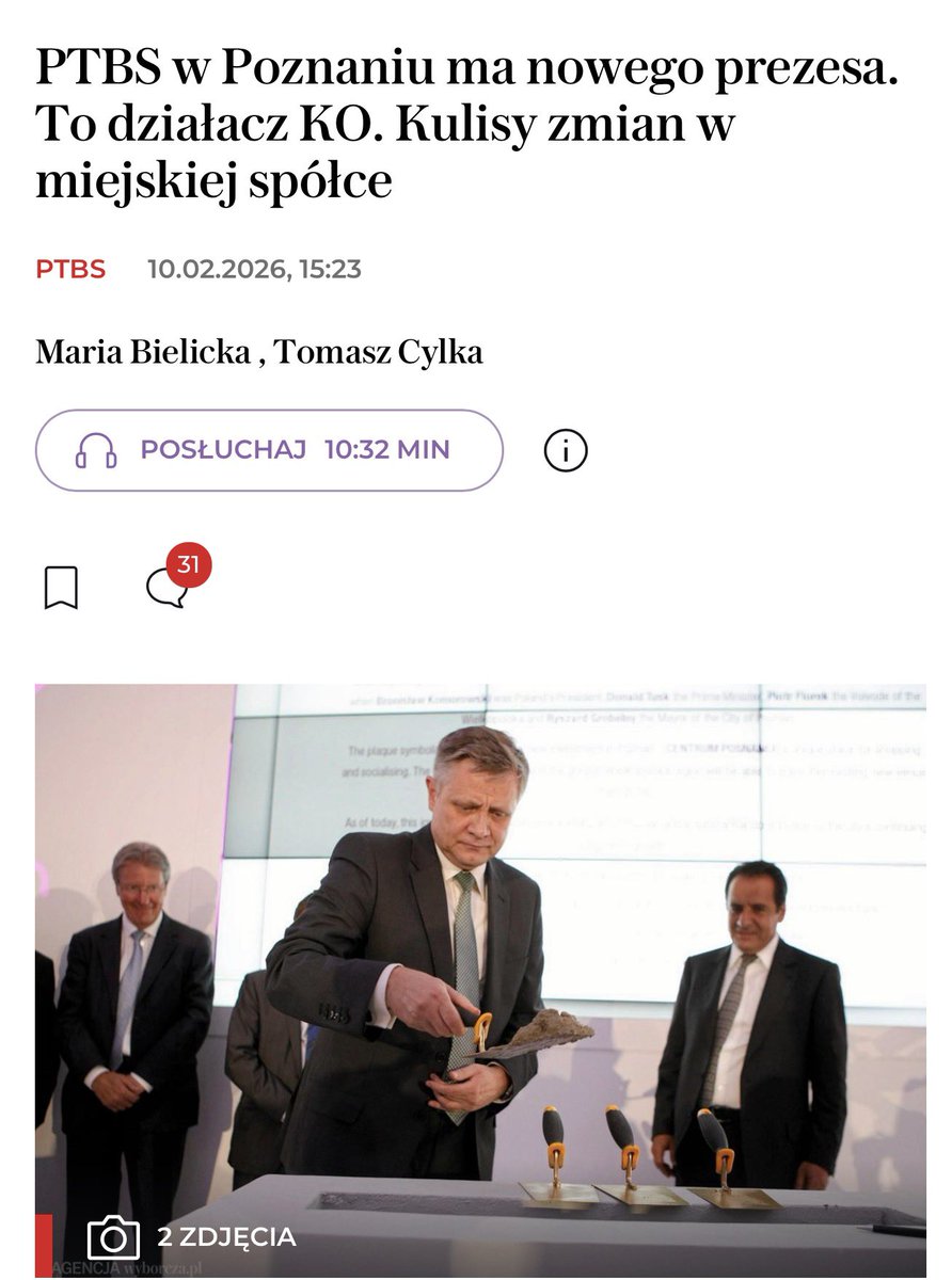 Przedwczoraj <a href="/donaldtusk/">Donald Tusk</a> obiecał kodeks dobrych praktyk w spółkach skarbu państwa. A zaraz potem w Poznaniu <a href="/Obywatelska_KO/">Koalicja Obywatelska</a> <a href="/jacek_jaskowiak/">Jacek Jaśkowiak</a> wsadziła na synekurę w poznańskim TBS 71-letniego kolegę z KO. Wynagrodzenie 50.000 zł/miesiąc. 

Cóż szkodzi obiecać 🤦🏻‍♂️