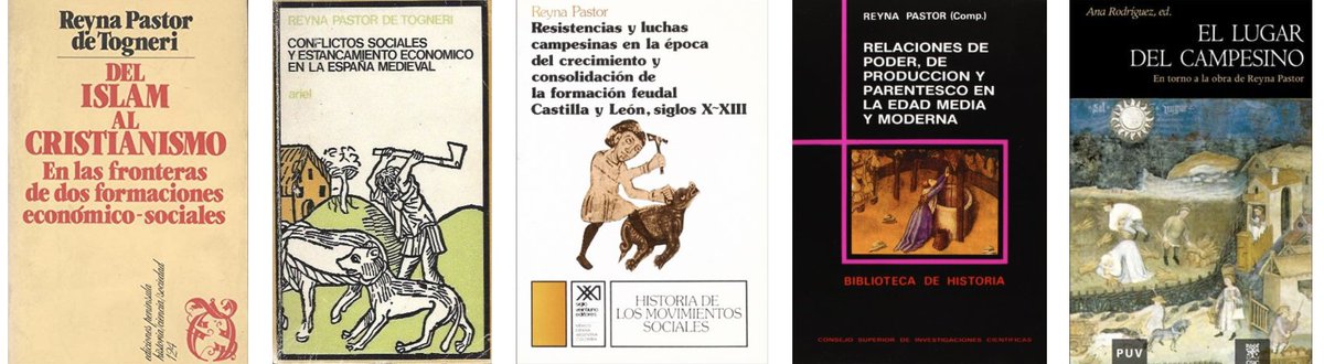 #Sinteinteresa 191
leer clásicos de la historiografía, la obra de Reyna Pastor (+2022) tiene que tener un lugar especial en tu agenda.

Discípula de Sánchez-Albornoz, exiliada también (pero de Argentina a España), contribuyó a renovar los estudios sobre el campesinado medieval.