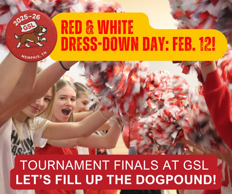 GSLSchoolMem's tweet photo. It's on! Both the 7/8 Varsity Girls &amp; Boys basketball teams are headed to the tournament championship games tomorrow, Thursday Feb. 12. Girls Championship: 5:30 PM &amp; Boys Championship: 6:45 PM. Wear your red and white and help us pack the Dogpound - Go, Saints!!! 🏀⚓👏 https://t.co/dfTEHFy0cq