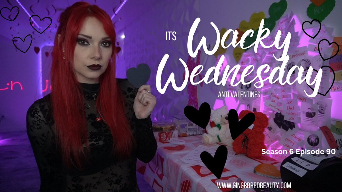 Its WACKY Wednesday and today is all about ANTI Valentines day since yesterday was so full of colour and loveeee.  Come get your black heart <3 #live on #twitch in 15 twitch.tv/gingrbredbeauty
#repost for tomorrows #giveaway