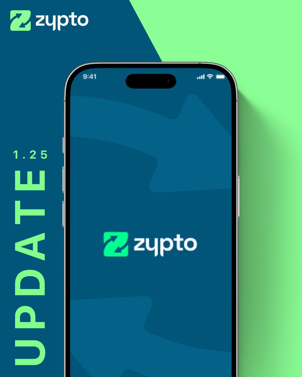 ZyptoApp's tweet photo. 📢 Zypto App v1.25 is live!

This release is all about what matters most: USER EXPERIENCE - speed, stability, and a smoother app overall.

We’ve completed a major round of performance optimizations and improvements across the app so everything feels faster, cleaner, and more reliable.

What’s improved in v1.25:
⚡ Faster performance across key screens
🧩 Improved stability & fewer interruptions
🔧 Enhanced error handling & app reliability

All part of our preparation for the next round of exciting new features coming soon.

📲 Update now:
Android → https://t.co/uwhSQBKuSz
iOS → https://t.co/lwXgKHLnWc

#FreeYourMoney with Zypto