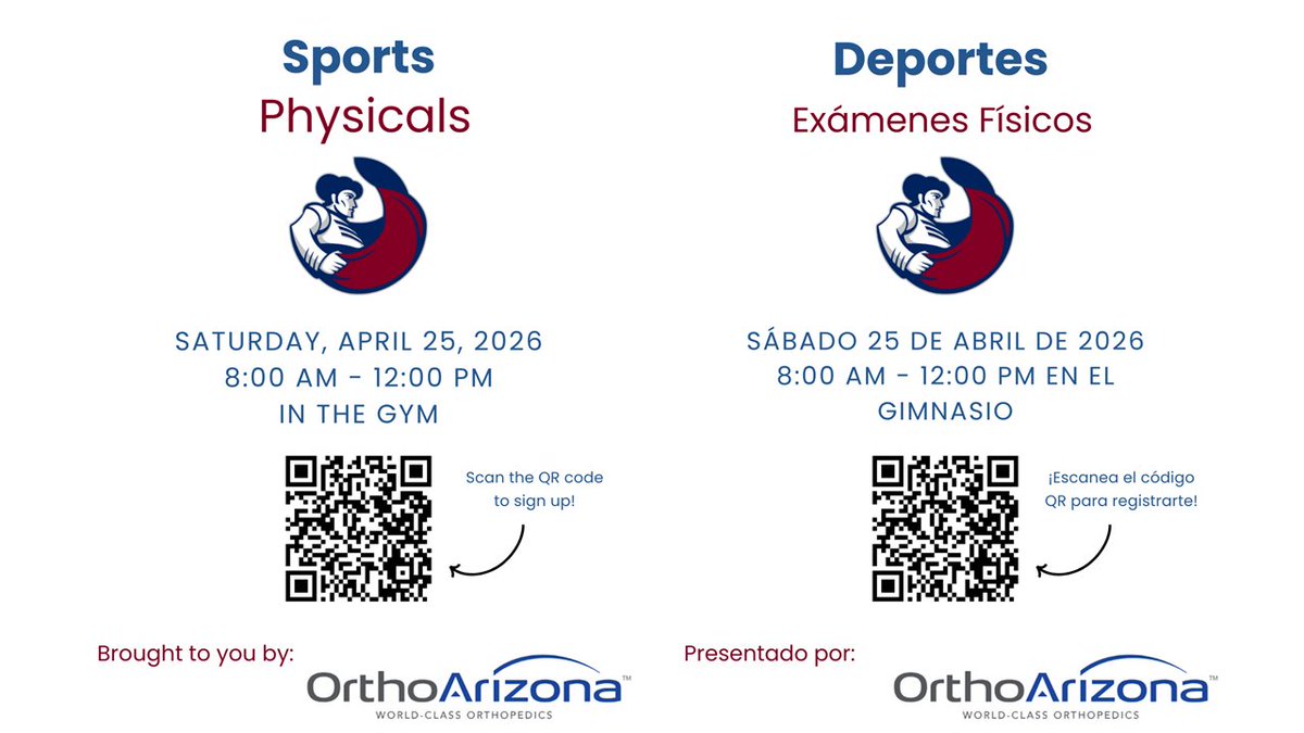 maryvale_prep's tweet photo. Sign up today for SY 2026-27 Athletics Physicals!! https://t.co/z8VdEMHQup