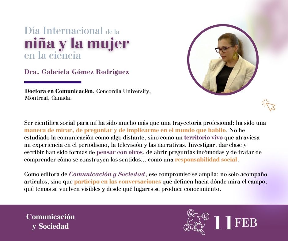 CySrevista's tweet photo. 👩‍🔬 En el #DíaInternacionalDeLaNiñaYLaMujer en la ciencia, visibilizamos a las científicas sociales integrantes de los Comités de Comunicación y Sociedad: https://t.co/ZHZ9n1eUwo 

#MujeresEnLaCiencia #CientíficasSociales #RCyS #CySrevista https://t.co/nEVFODnq98