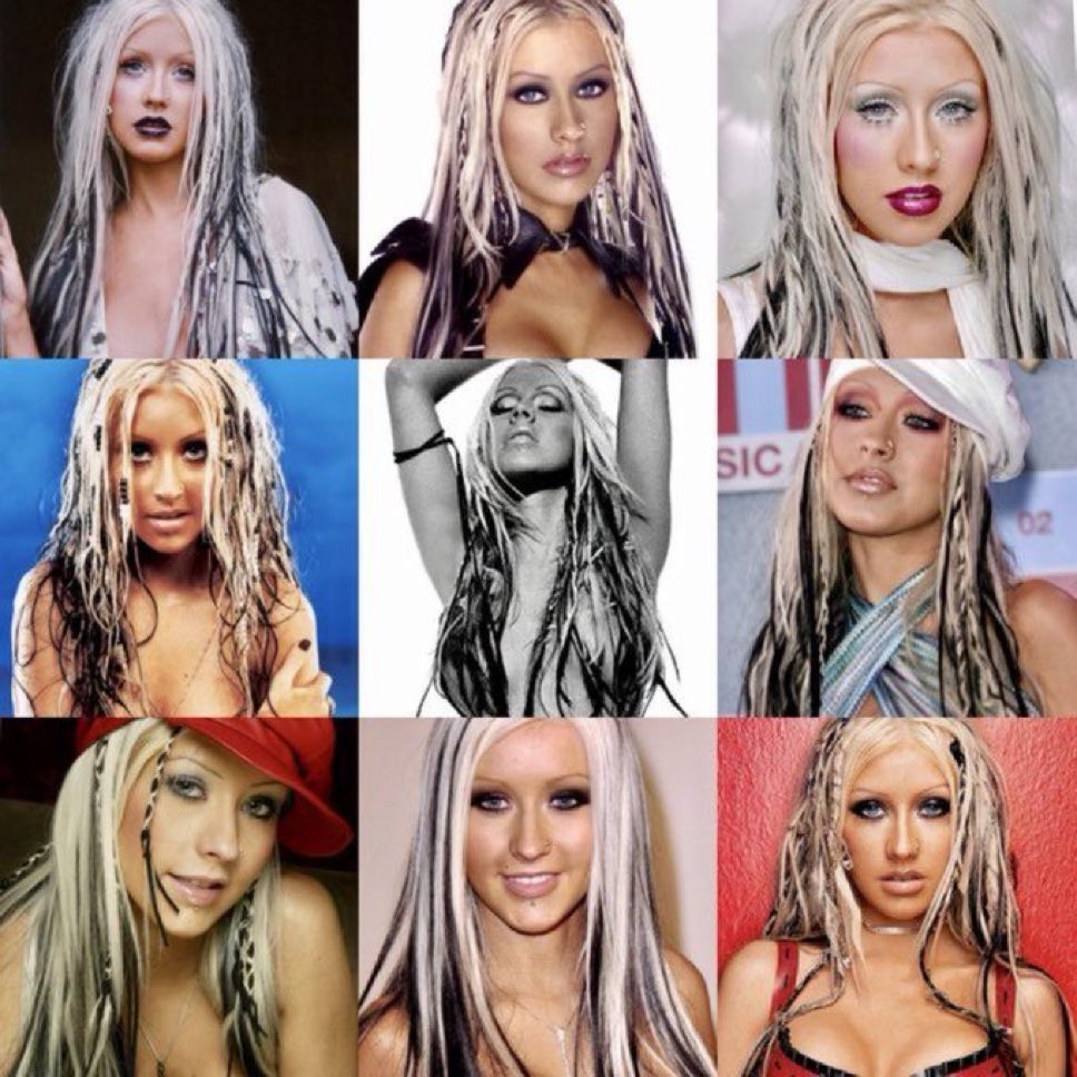 xtina’s stripped era hair