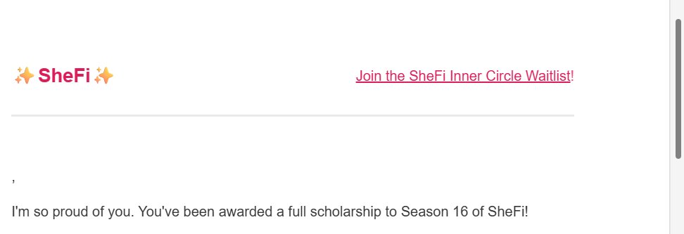 Saloniii0987's tweet photo. Got accepted to @shefiorg Season 16. Ready to claim my agency with crypto, DeFi and AI. Thank you @baseapp @Trezor @RootstockColl @decentraland @shefiorg @shefiindia @maggielove_ https://t.co/SCJAJ5M7uK