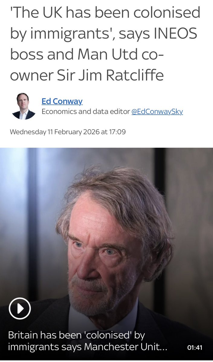 _callumstone's tweet image. It’s actually been colonised by tax dodging billionaires like yourself Jim. 

It wasn’t immigrants that were the cause of all those redundancies at the club was it?

What a cretin.