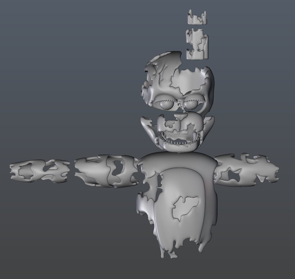 This whole scraptrap love vs hate discourse is reminding me of when I tried modeling scraptrap without changing much on his design lol