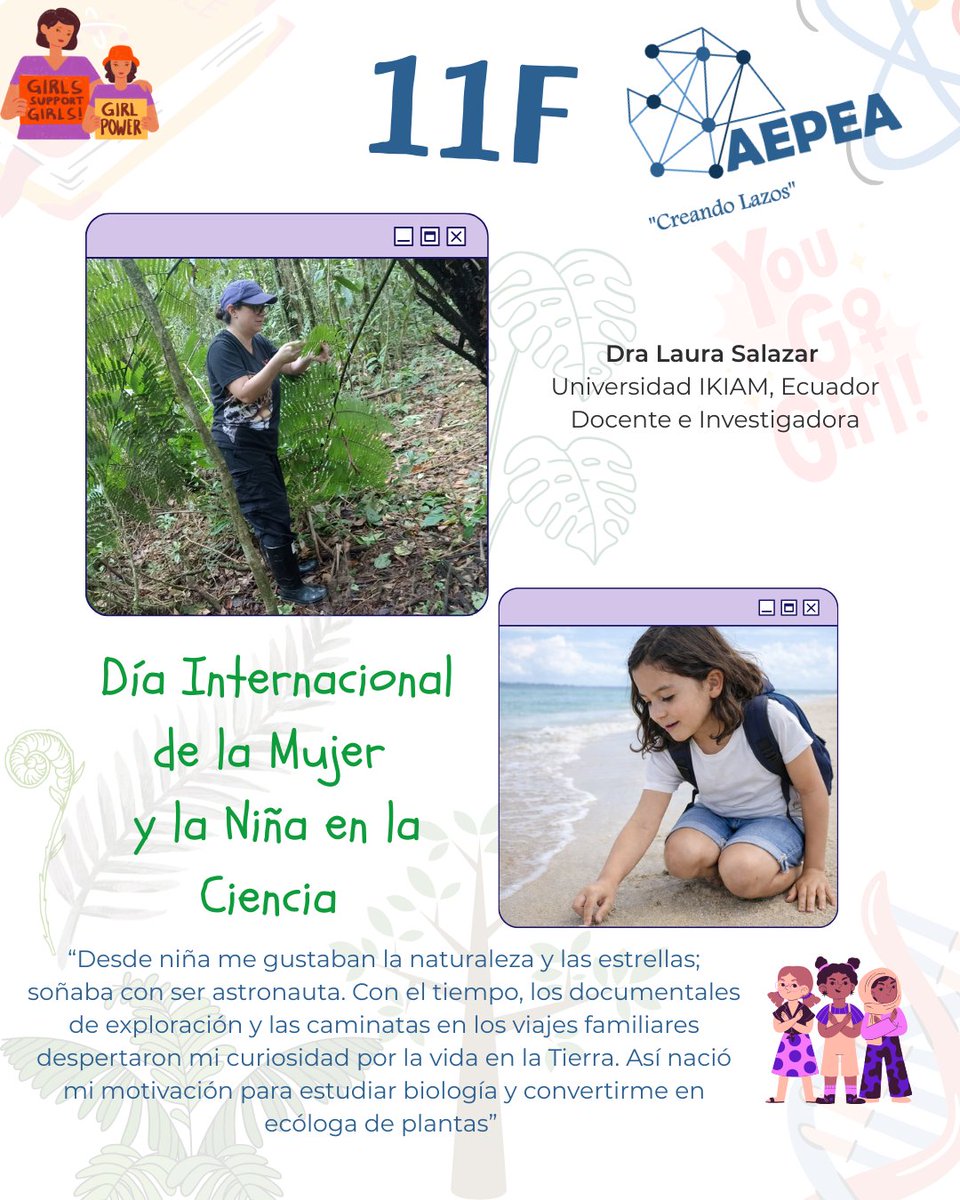 🔬 Hoy conmemoramos el #11F, Día de la Mujer y la Niña en la Ciencia.

💜

Desde AEPEA impulsamos oportunidades para que más niñas sueñen y crezcan en la ciencia. Mira los testimonios de tres de nuestras científicas🚀

#MujeresEnLaCiencia #AEPEA