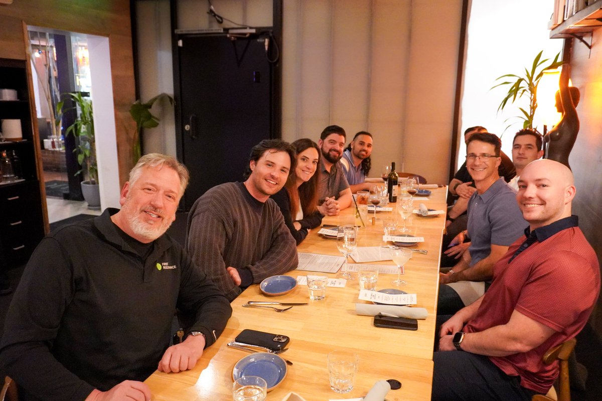 firstresonance's tweet image. The First Resonance sales crew got together for a team dinner in El Segundo: good food, better conversations, and plenty of momentum for what’s ahead.

Grateful for this group and the customers we get to build with every day. 🚀

#TeamCulture #ElSegundo #GoToMarket #B2B