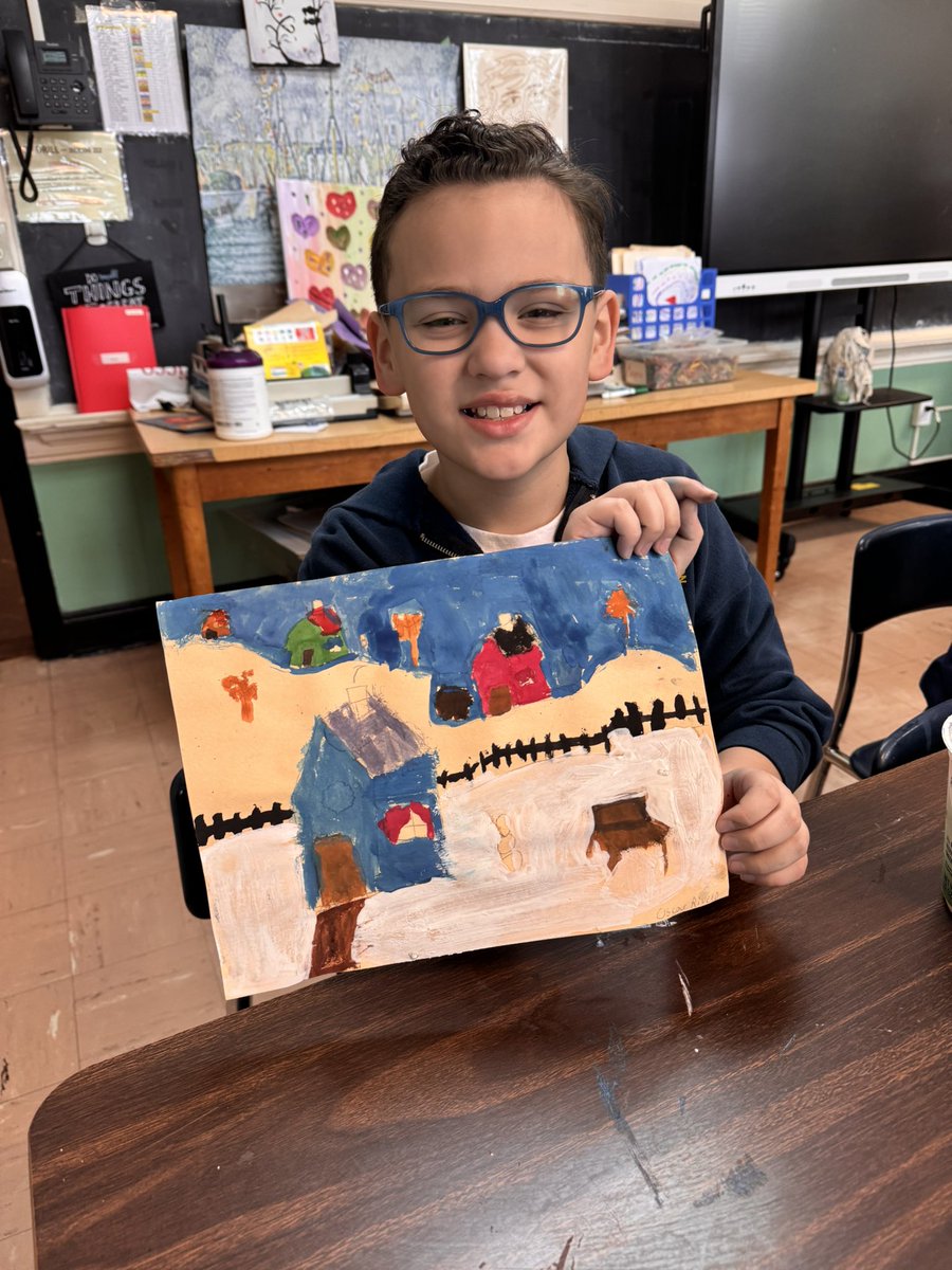 icschool_online's tweet image. ICS 5th Grade Artists at Work! 🎨 Inspired by Grandma Moses, our students created colorful countryside scenes full of creativity and detail. #Arted #IncredibleCatholicStudents 🖼️ @ArchNY_Schools