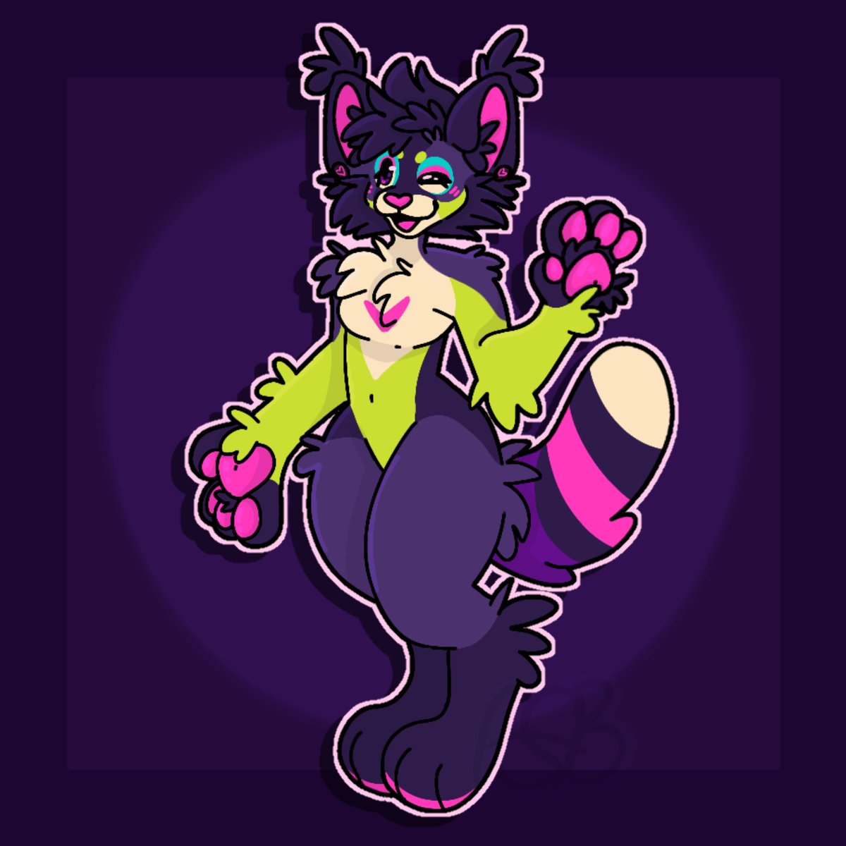 I am but a simple man, I see lynx I make big pawbs
#Artfight for @/tokimews
#furryart #chibi